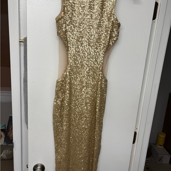 Gold sequin Dress the Population cocktail dress - Picture 1 of 8